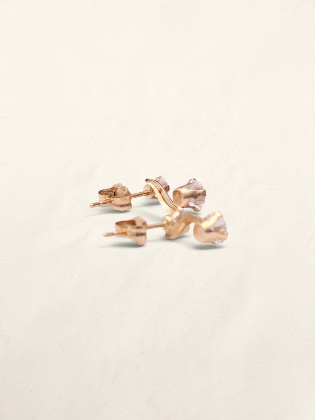 14k CZ Stud Earrings