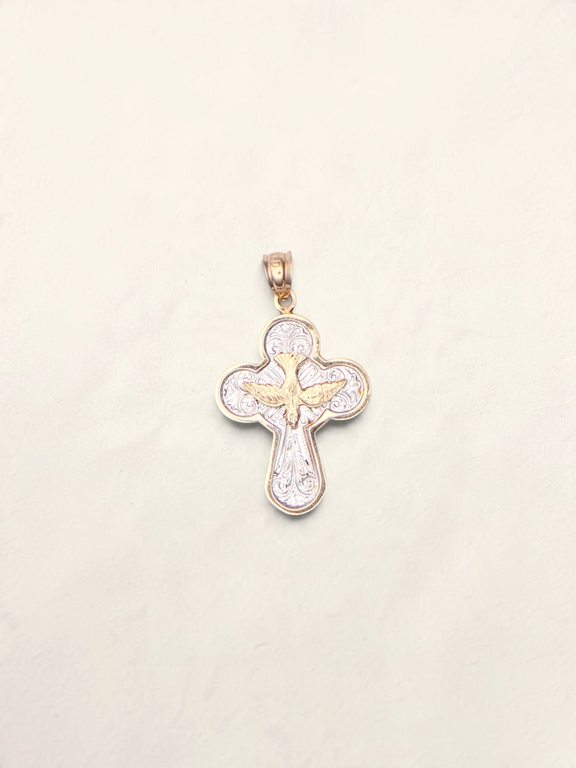 14k Reversible Cross Pendant