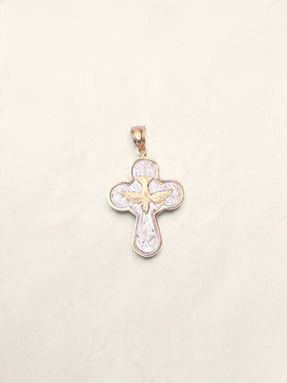 14k Reversible Cross Pendant