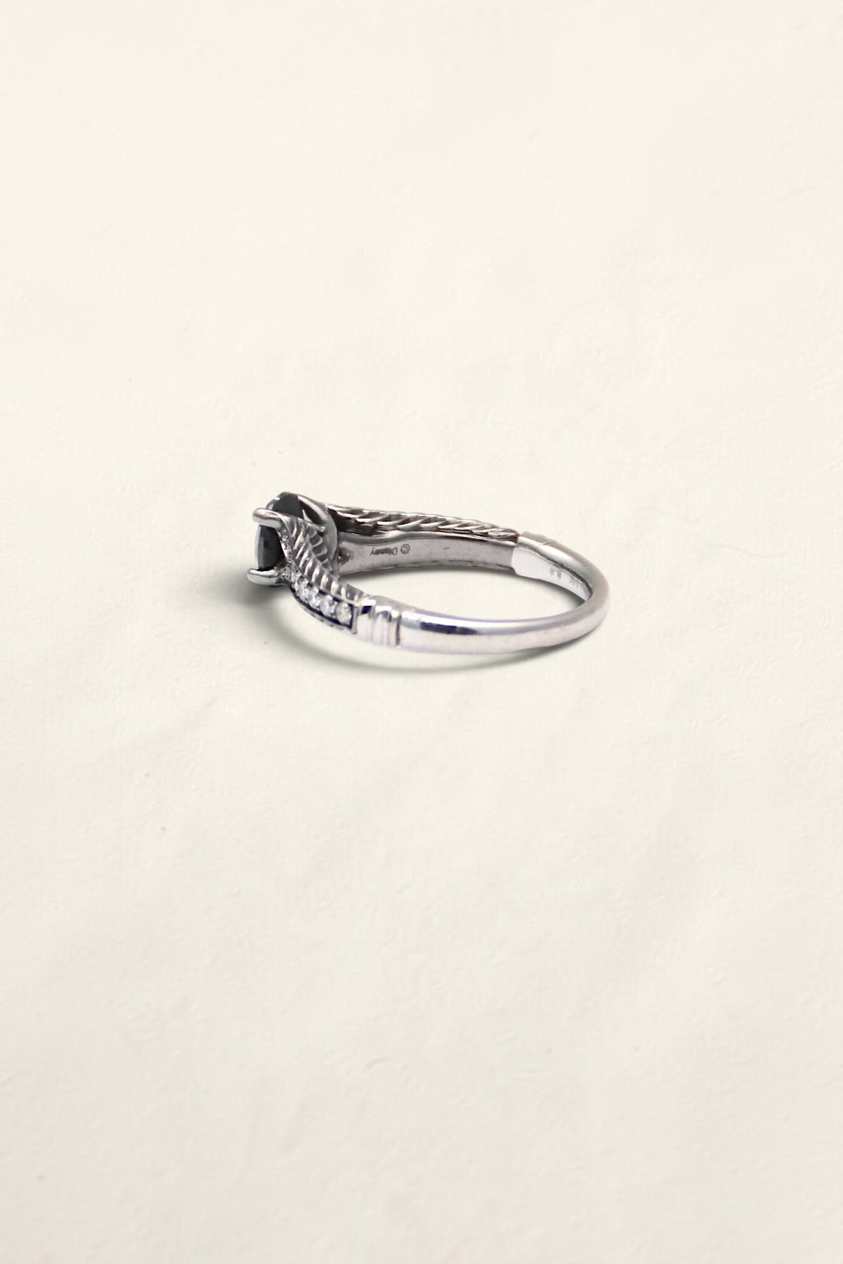 14K Black Diamond Engagement Ring