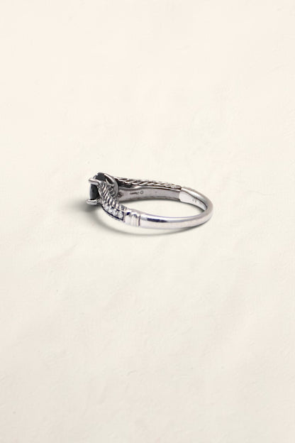 14K Black Diamond Engagement Ring