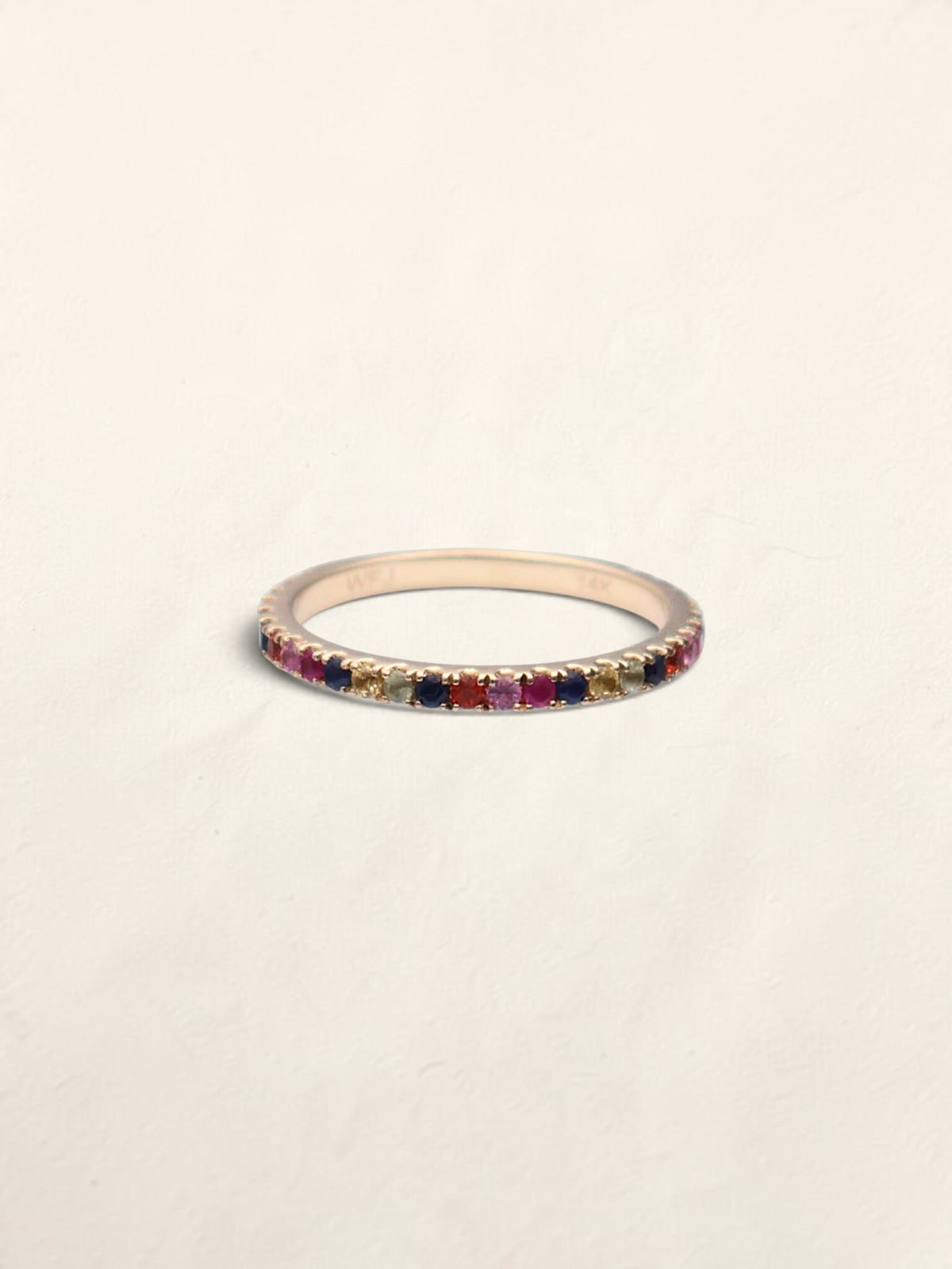 14k Multi-color Topaz Accent Band