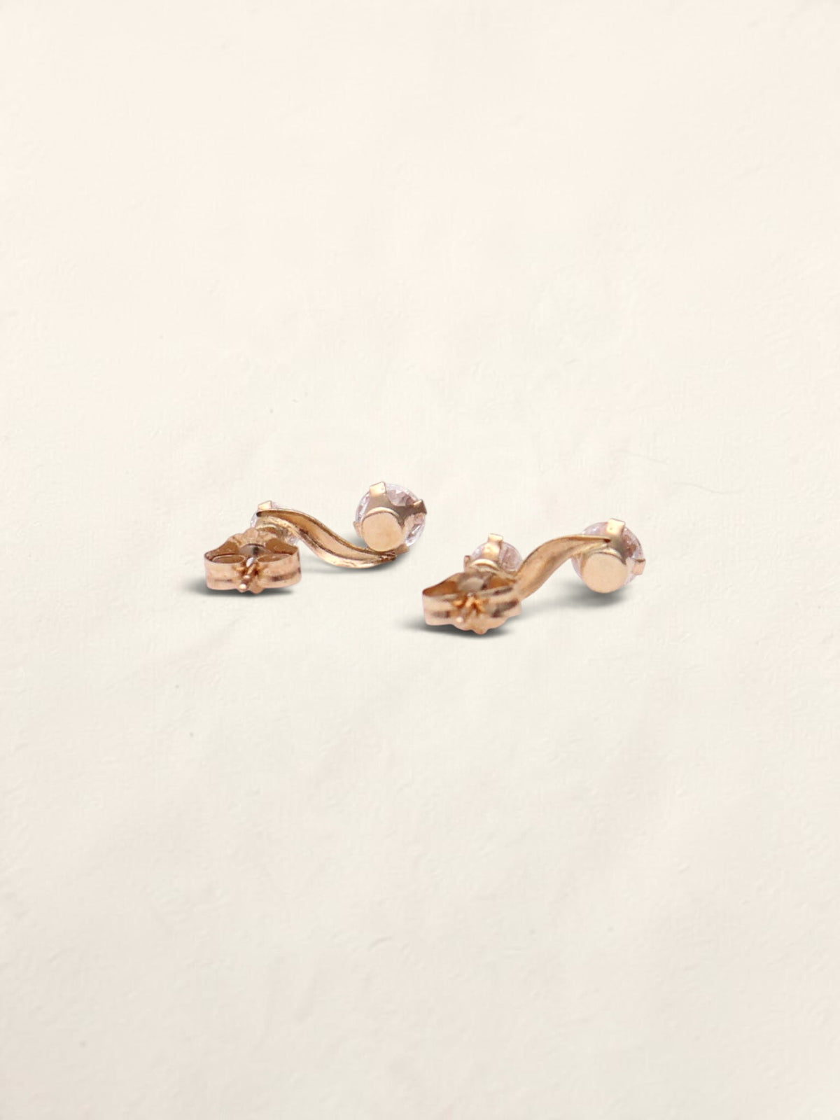 14k CZ Stud Earrings