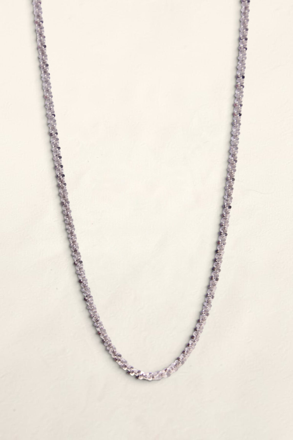 14K White Gold Twist Necklace