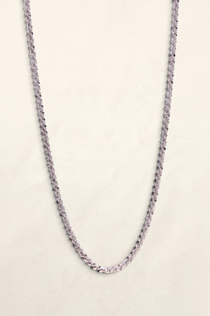 14K White Gold Twist Necklace