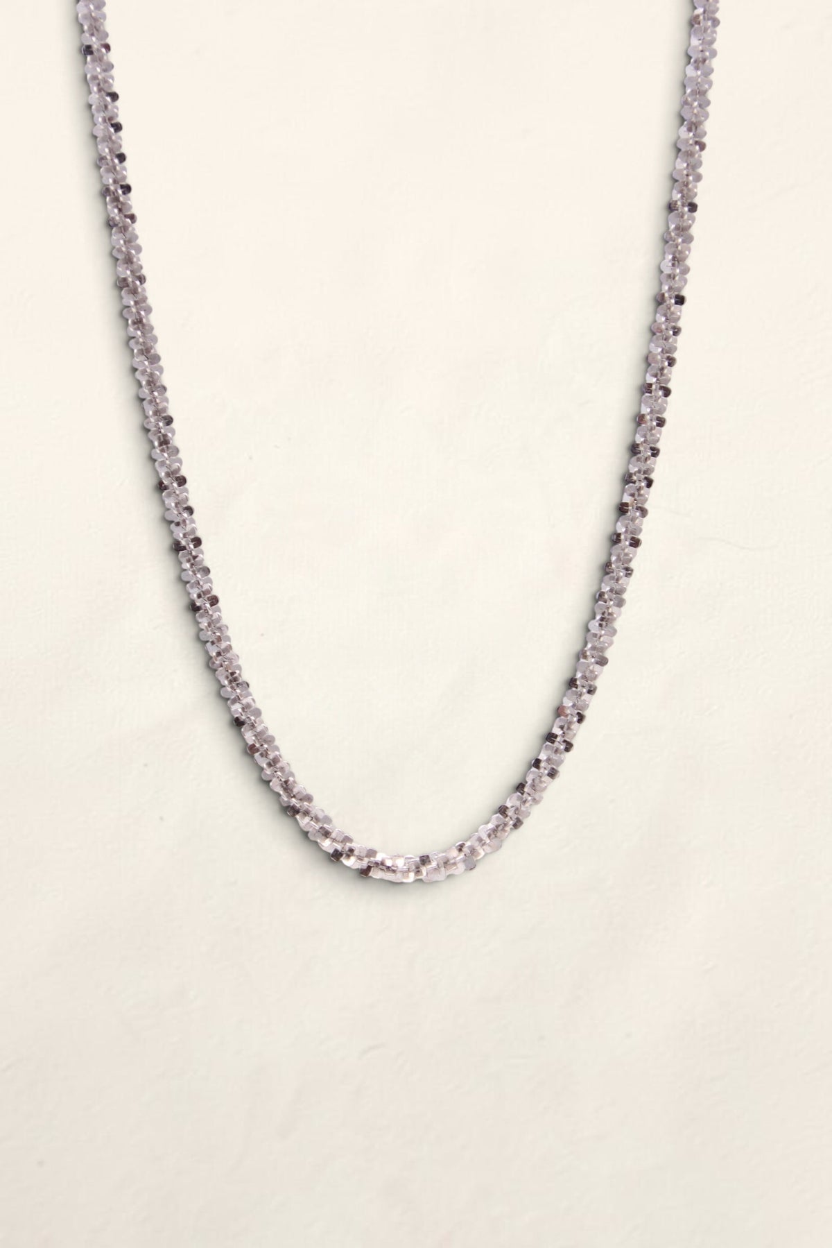 14K White Gold Twist Necklace