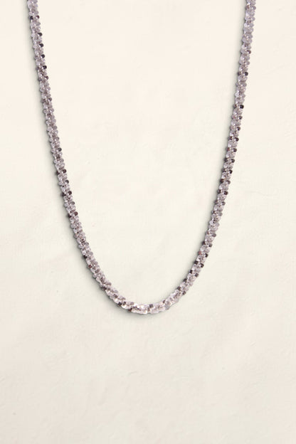 14K White Gold Twist Necklace