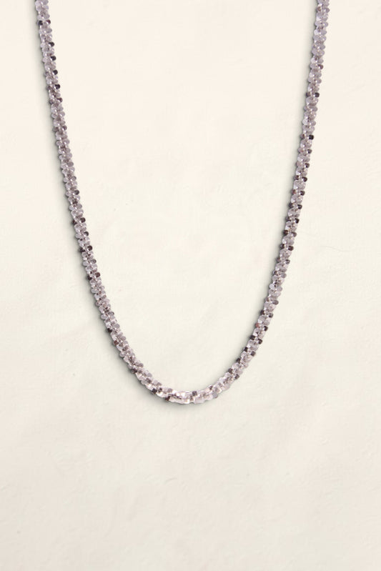 14K White Gold Twist Necklace