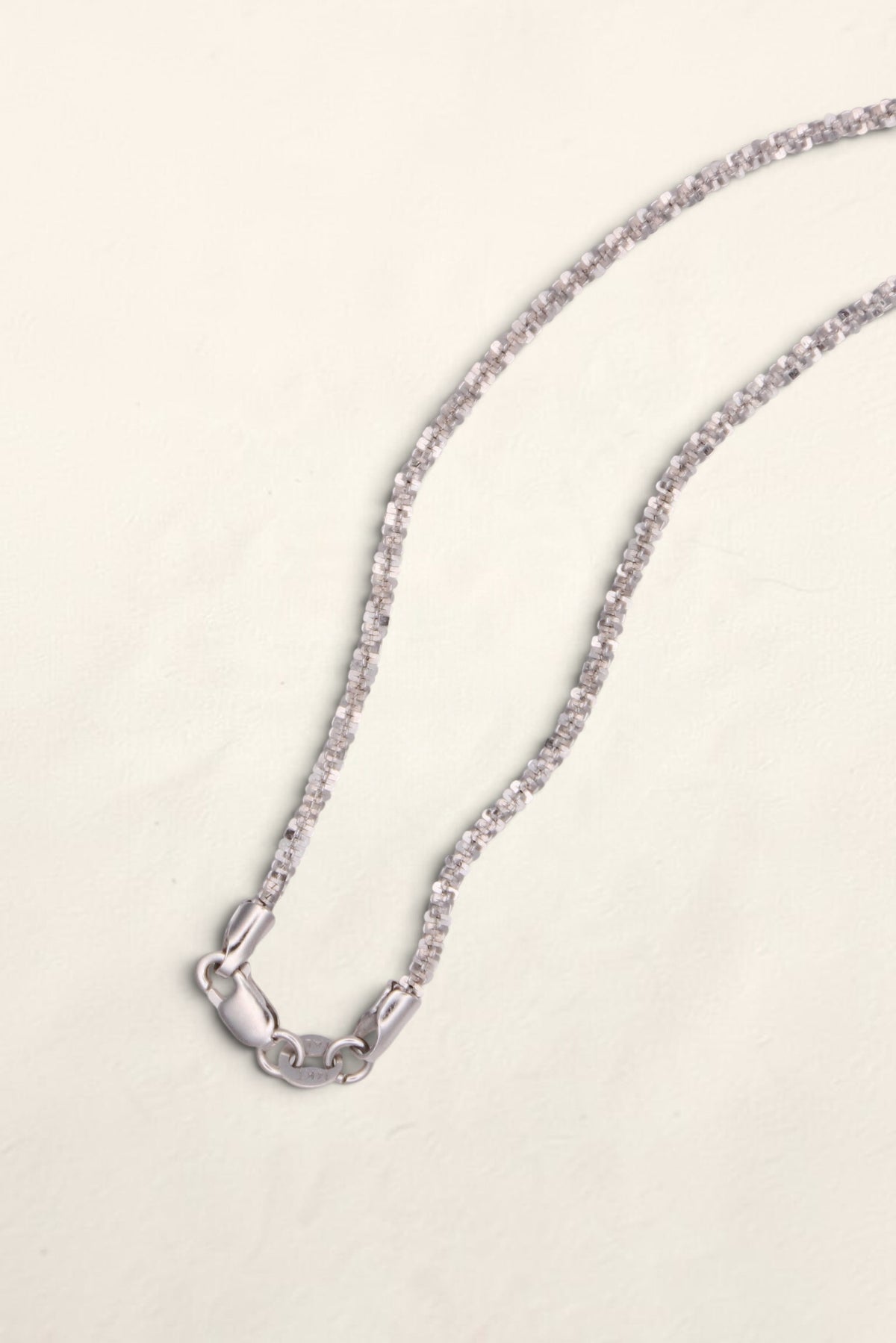 14K White Gold Twist Necklace