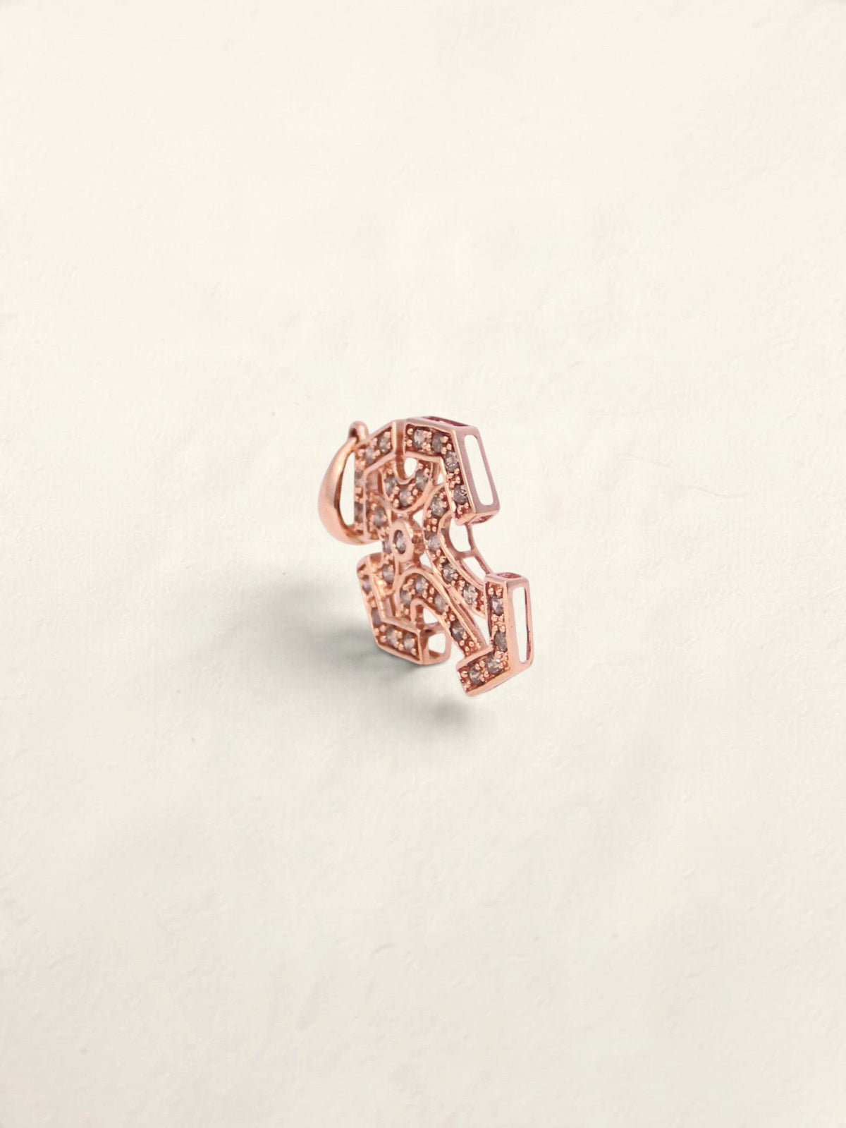 10K Rose Gold Chocolate Diamond Cross Pendant