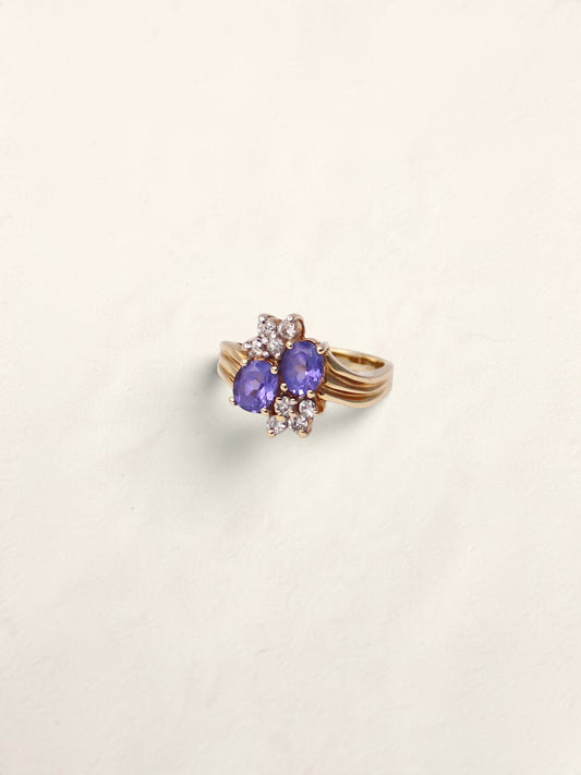 14K Yellow Gold LeVian Blueberry Tanzanite Diamond Ring