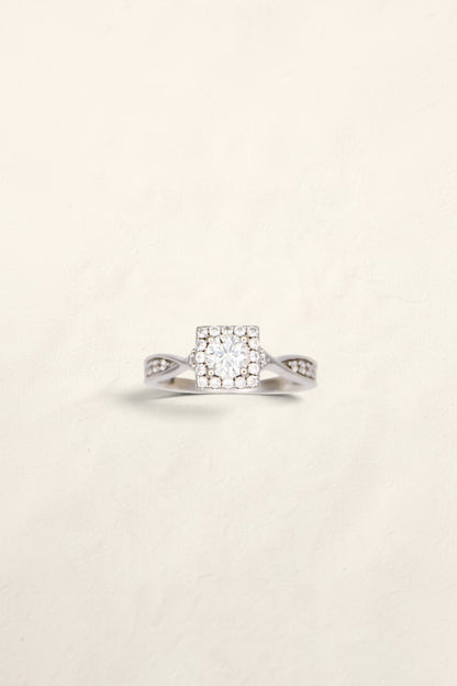14K White Gold 'LEO' Diamond Ring
