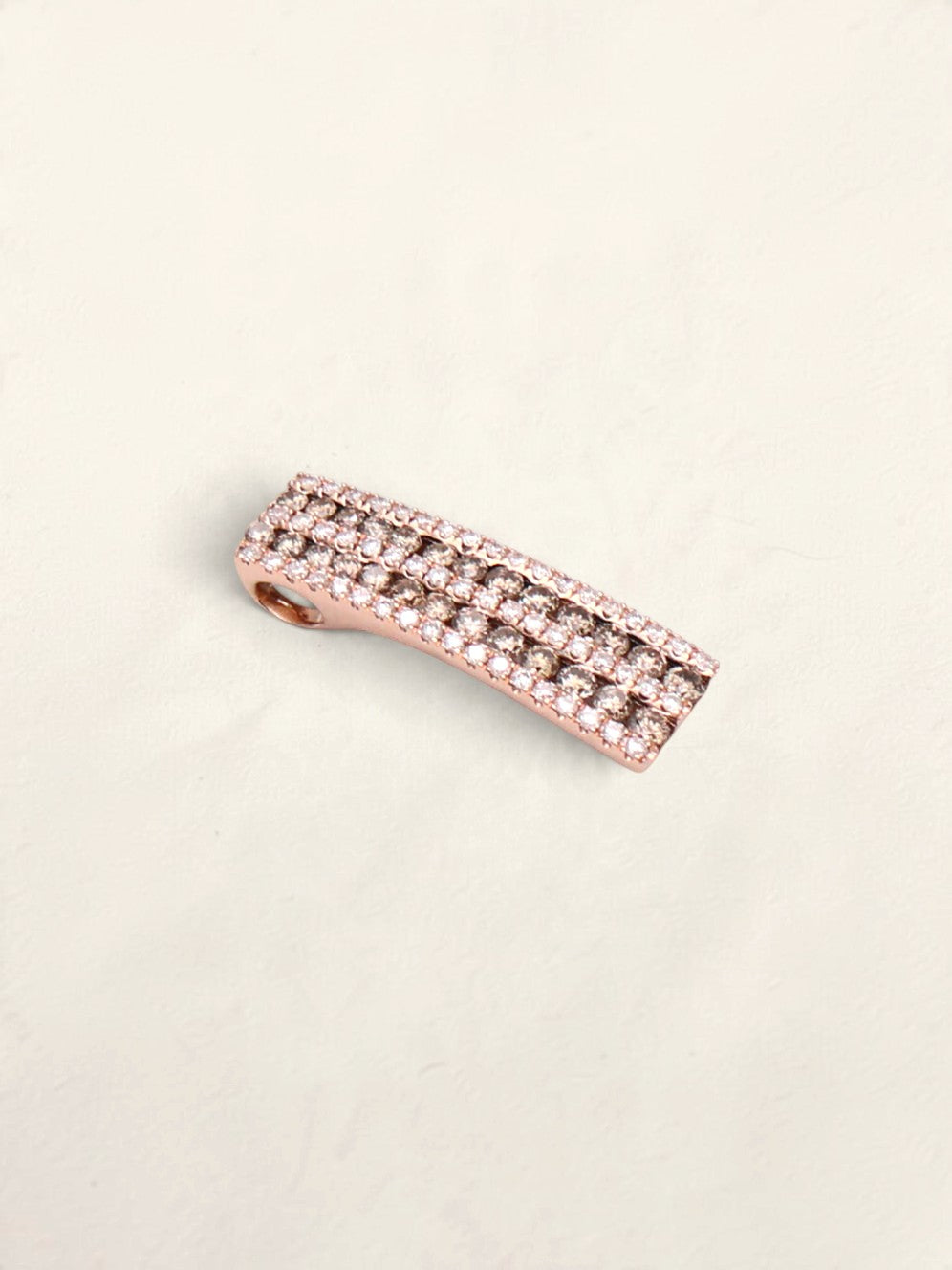 14k Rose Gold Diamond Pendant