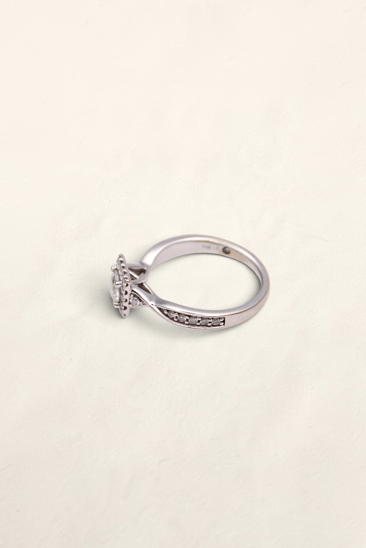 14K White Gold 'LEO' Diamond Ring