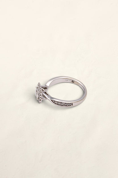 14K White Gold 'LEO' Diamond Ring
