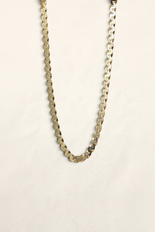 14K Yellow Gold Thick Anchor Necklace
