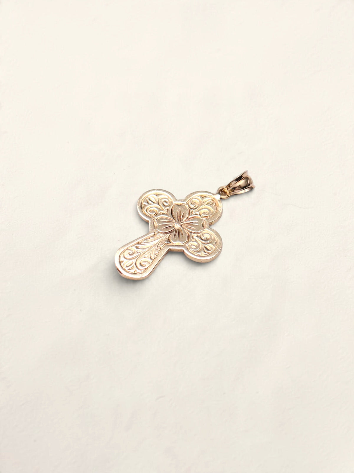 14k Reversible Cross Pendant