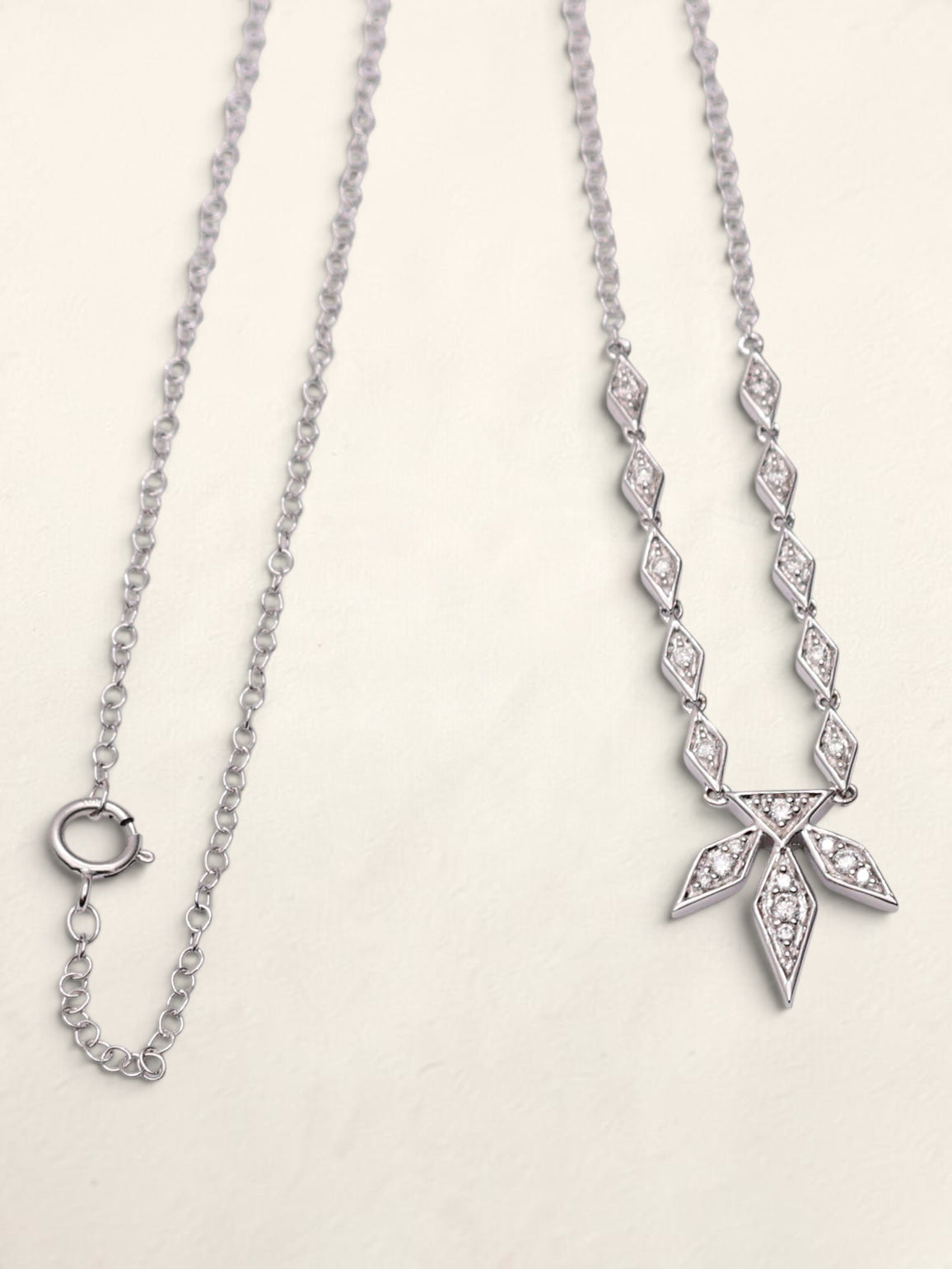 10k WG Disney Snowflake Necklace