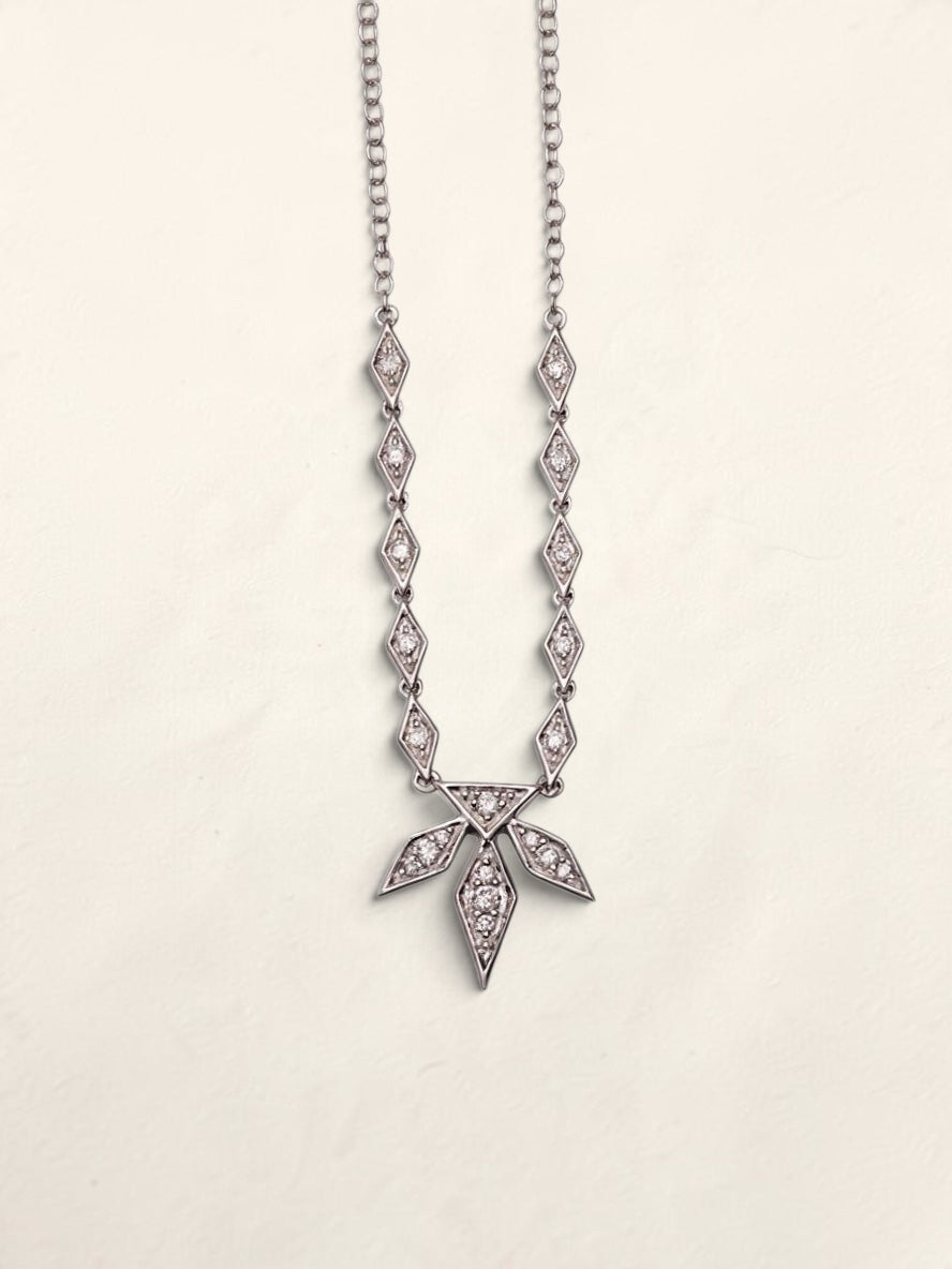 10k WG Disney Snowflake Necklace