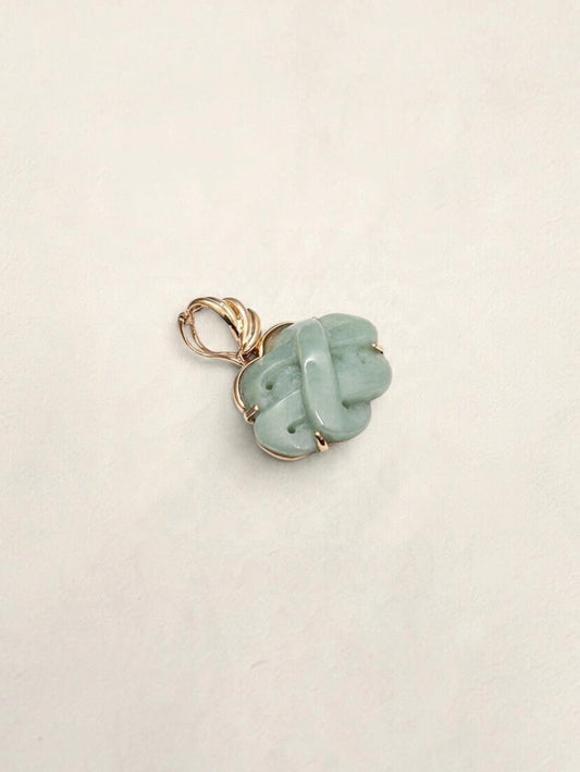 14k Jade Cloud Pendant