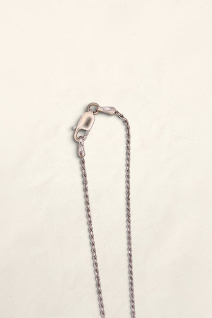 14K White Gold Rope Necklace