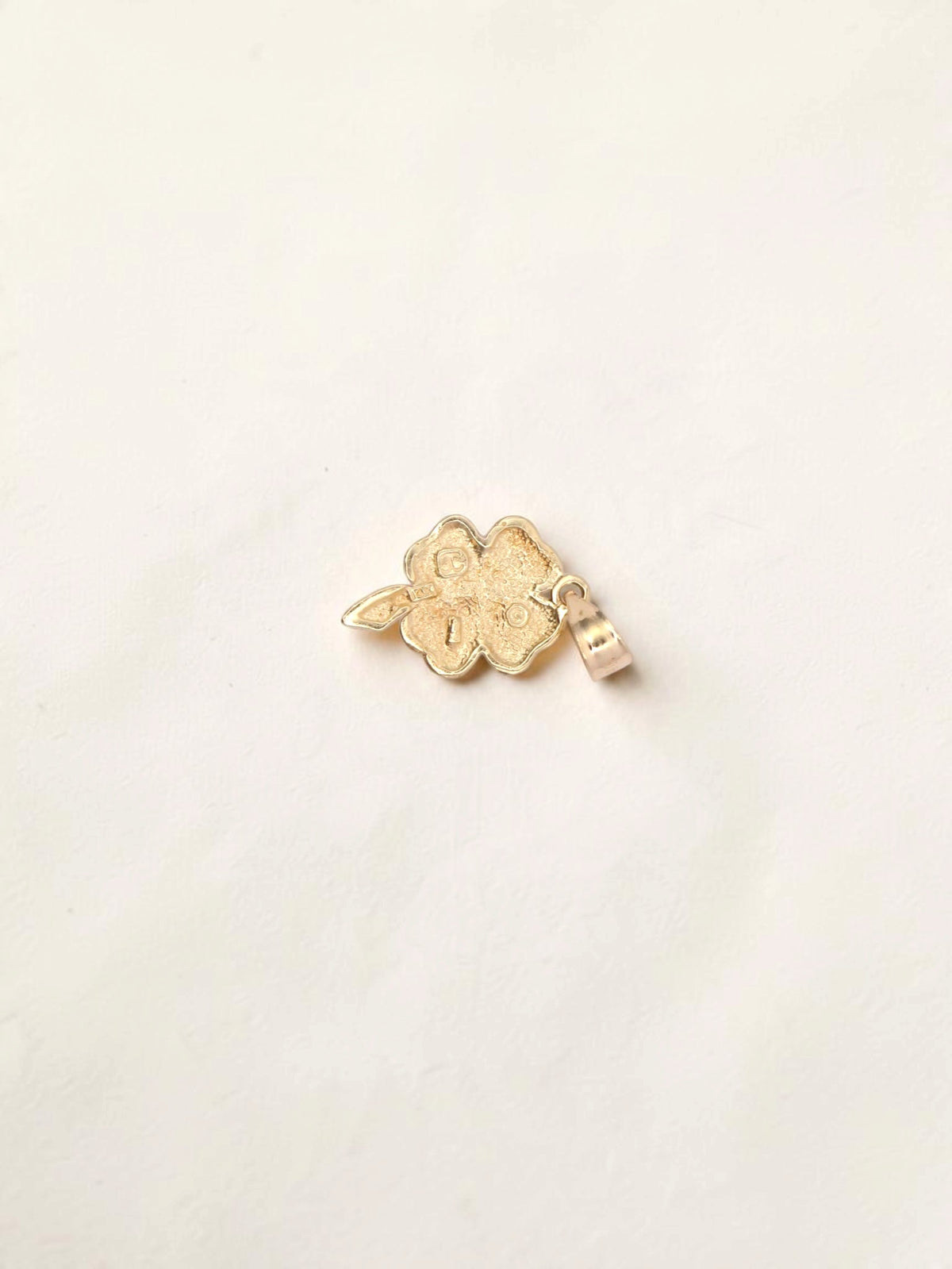 14K Yellow Gold Four Leaf Clover Pendant