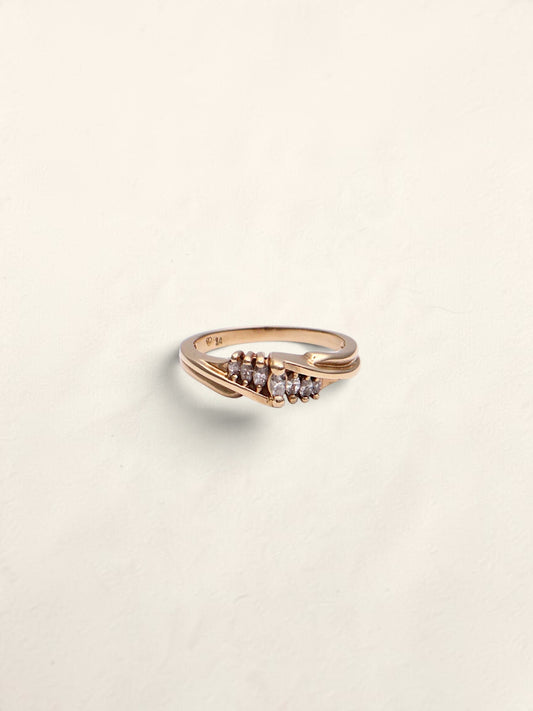 14k Marquise Diamond Ring