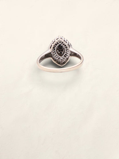 10k WG Marquise Cluster Ring
