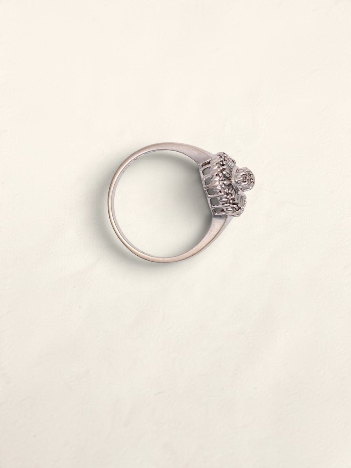 10k WG Marquise Cluster Ring