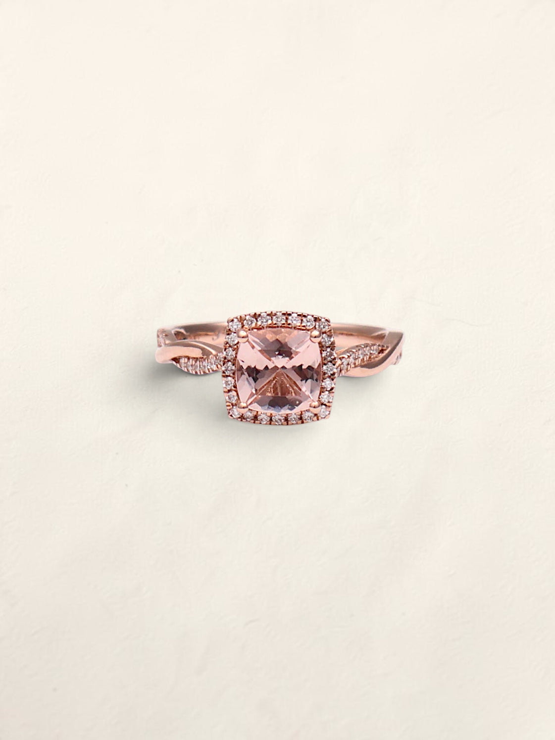 14k RG Cushion Ring
