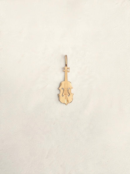 14k Gold Violin Pendant