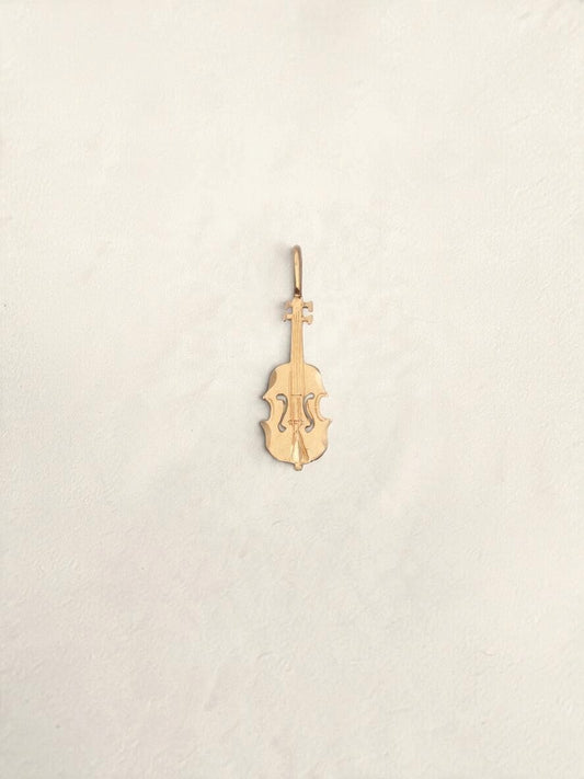 14k Gold Violin Pendant