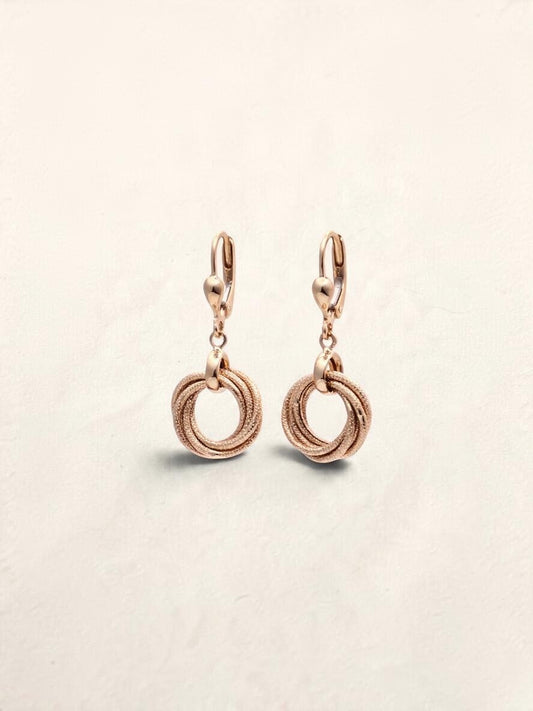 14k Gold Interlocking Circles Earrings