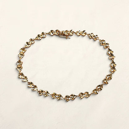 14K Yellow Gold Heart Bracelet