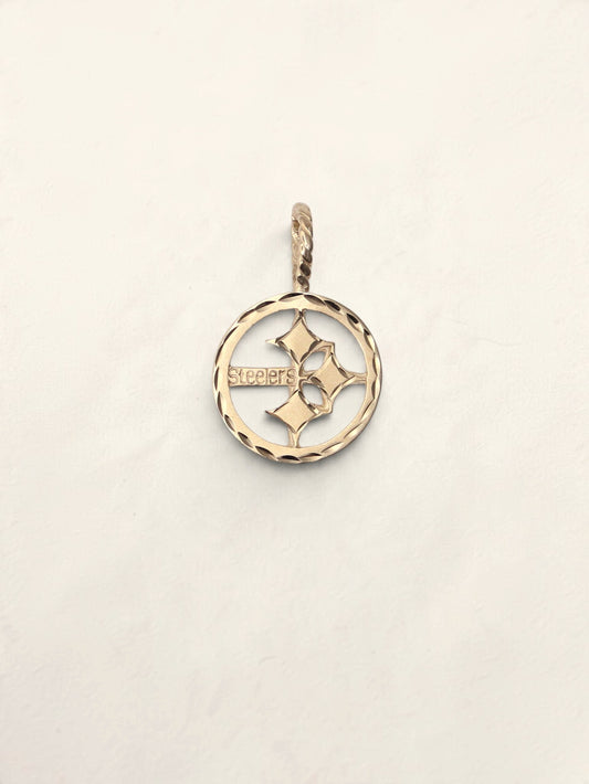 14K Yellow Gold Steelers Pendant