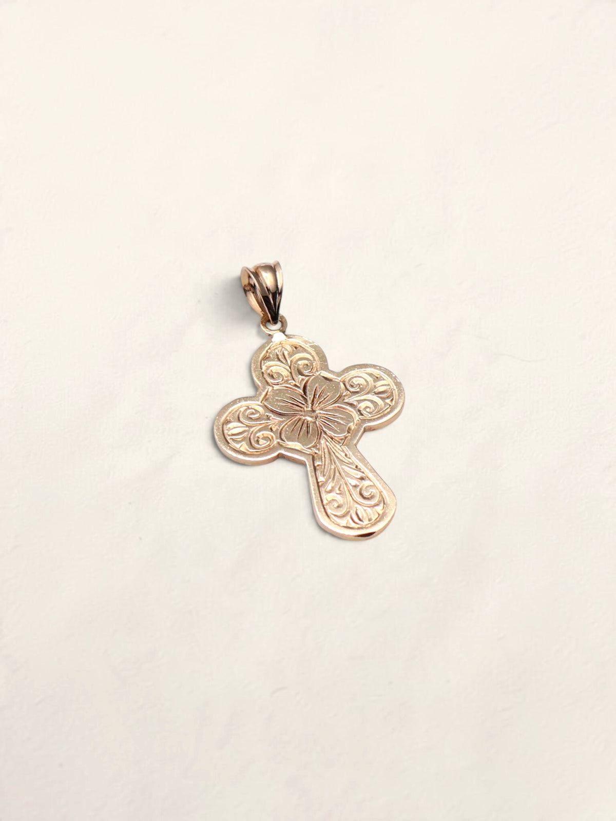 14k Reversible Cross Pendant