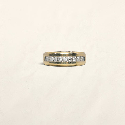 10K Yellow Gold Ring with Diamonds