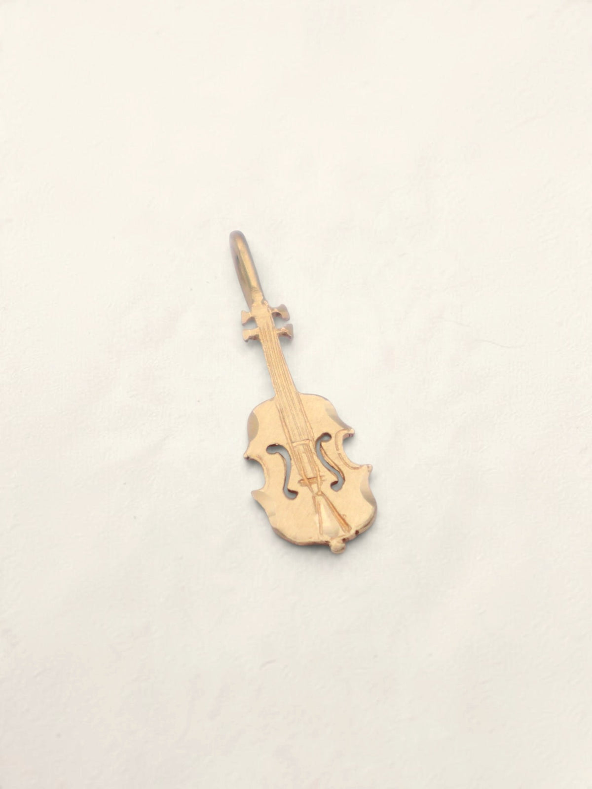 14k Gold Violin Pendant