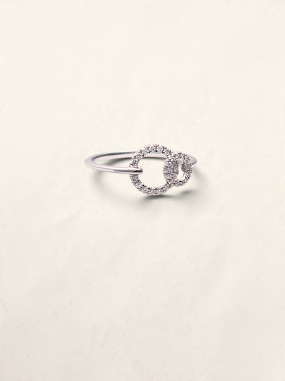 14k WG Diamond Circle Ring
