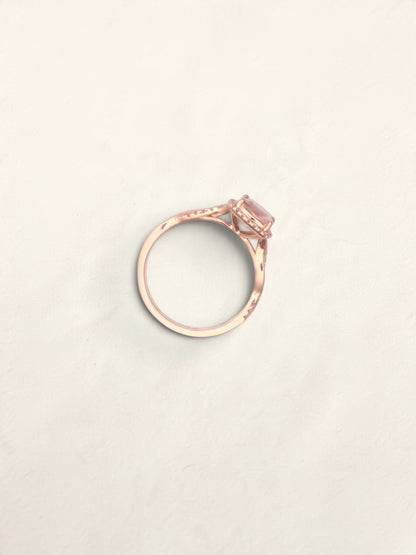 14k RG Cushion Ring