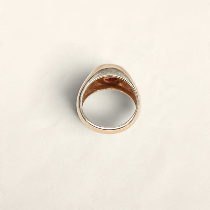 10K Gold Ring with Oval Garnet