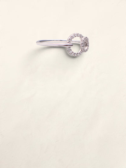 14k WG Diamond Circle Ring