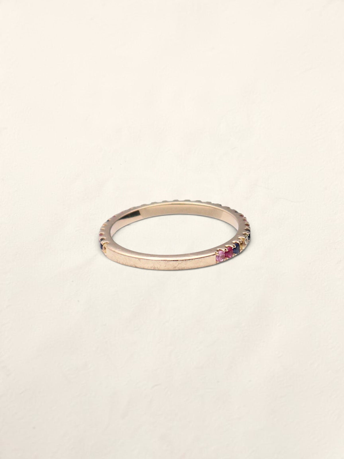 14k Multi-color Topaz Accent Band