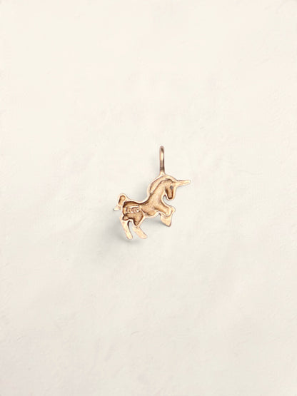 14k Unicorn Pendant