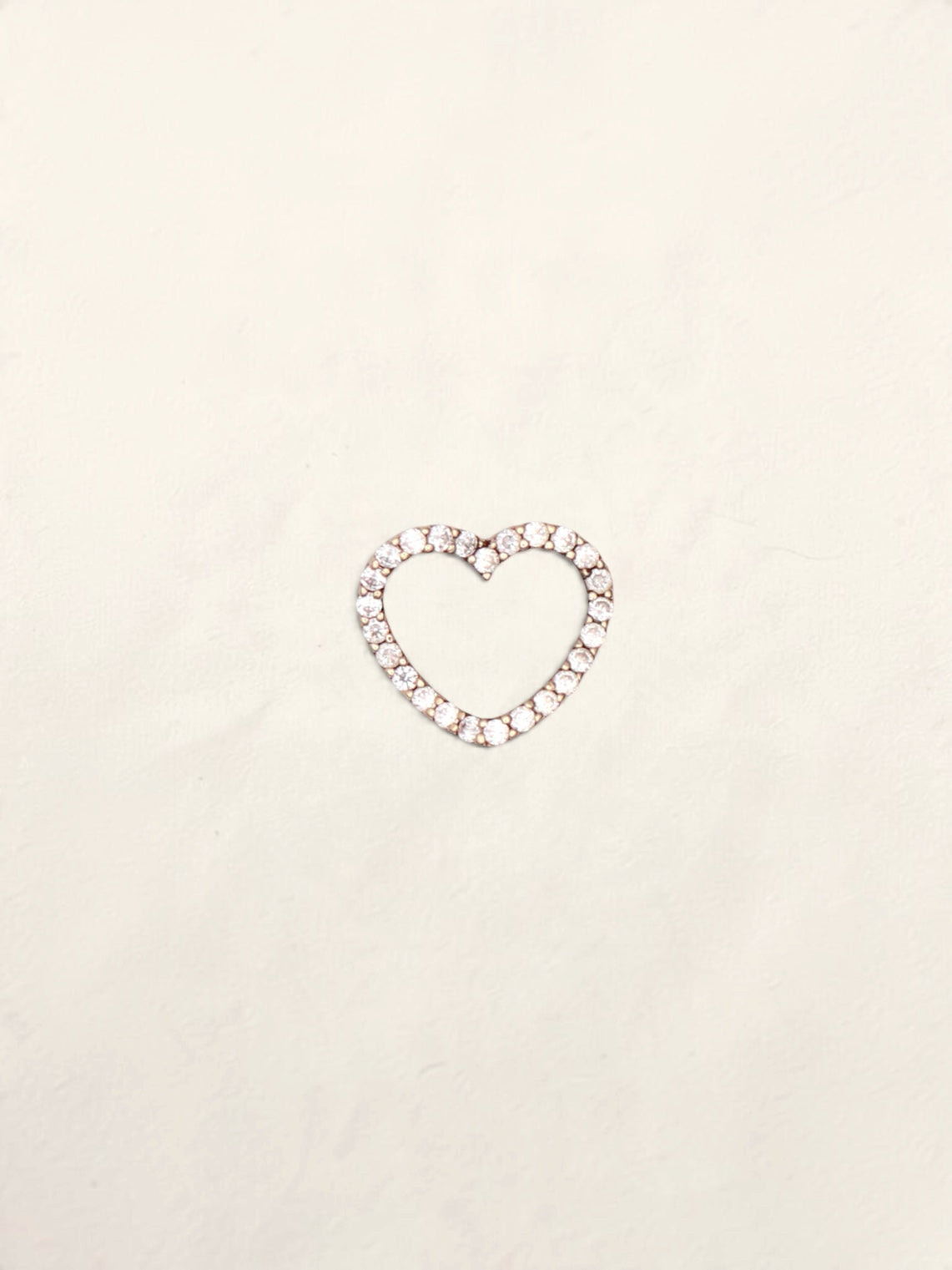 14k Cubic Zirconia Heart Pendant
