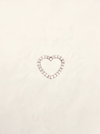 14k Cubic Zirconia Heart Pendant