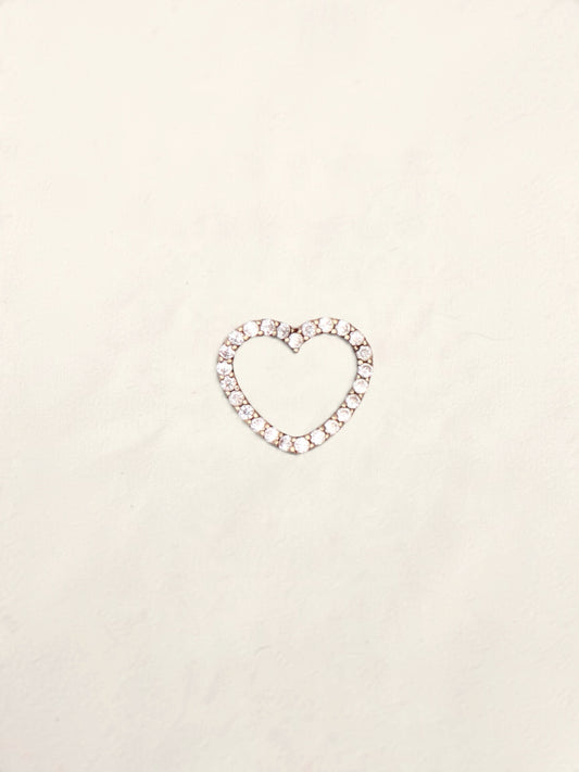 14k Cubic Zirconia Heart Pendant