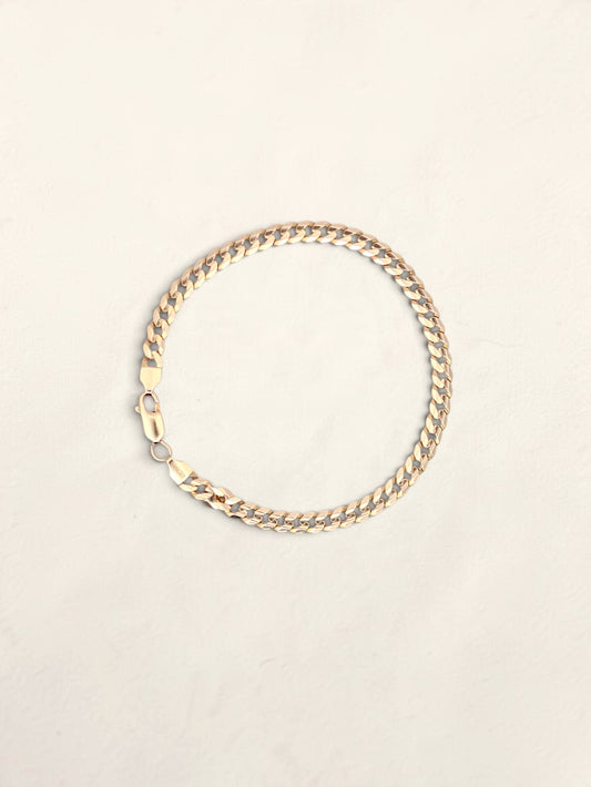 14K Yellow Gold Curb Link Bracelet
