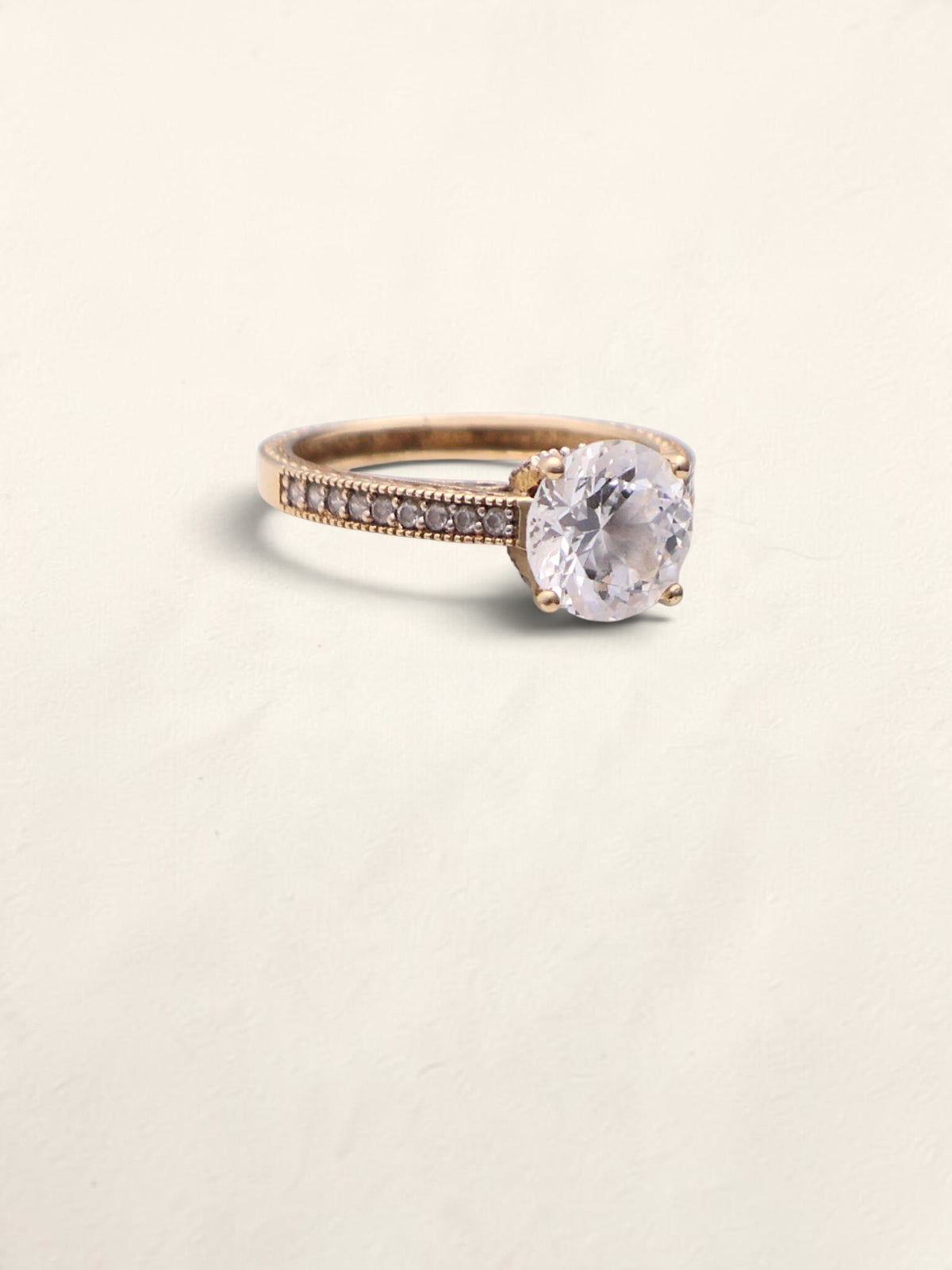 14k CZ Engagement Ring