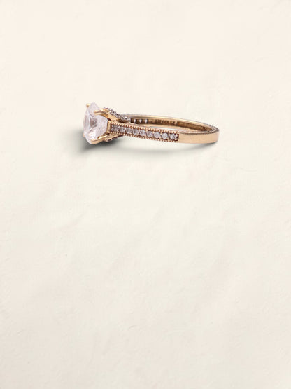 14k CZ Engagement Ring